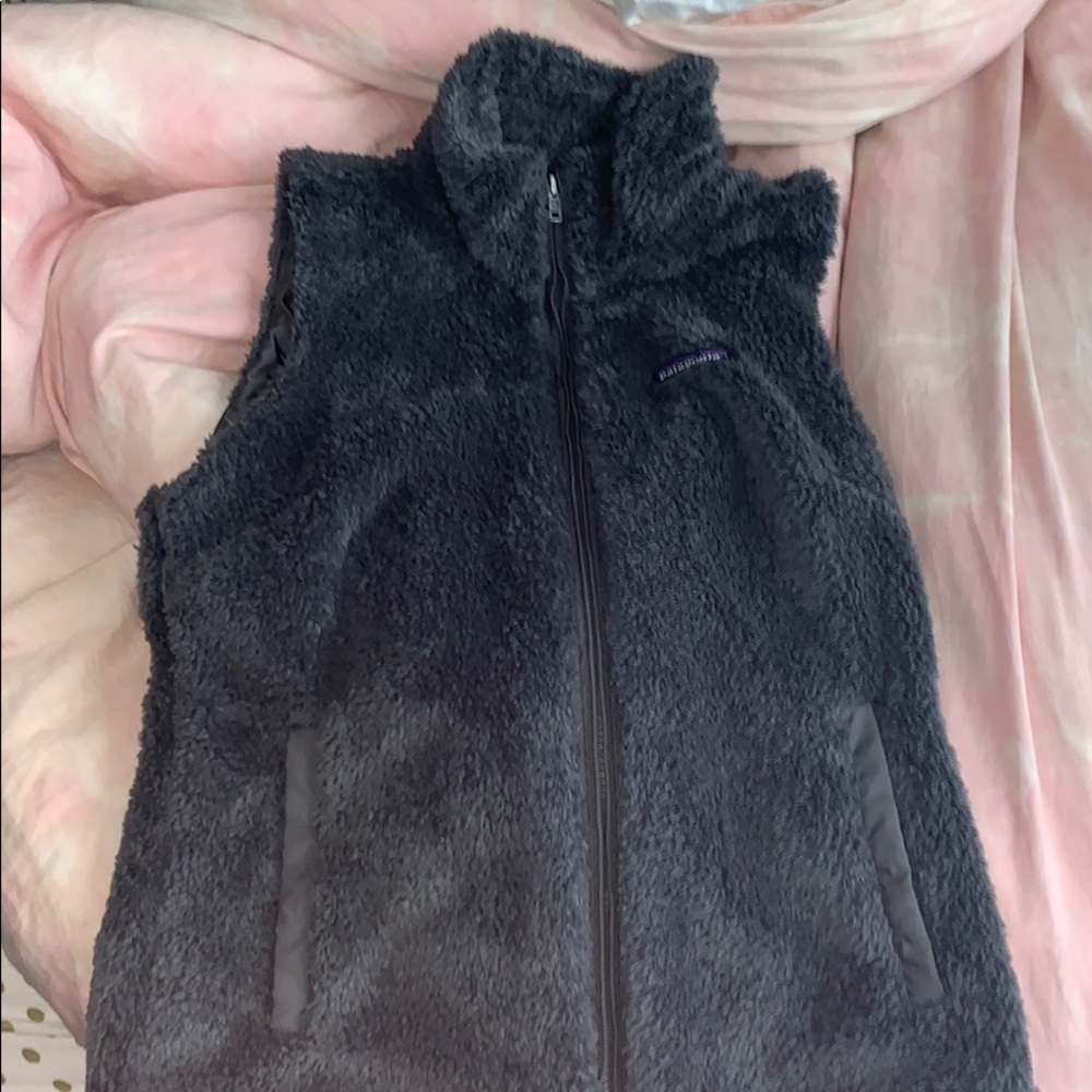 Grey Fuzzy Patagonia Vest